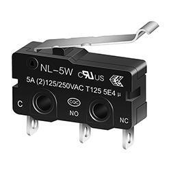 Микропереключатель с рычагом с имитацией ролика NL-5W/10W